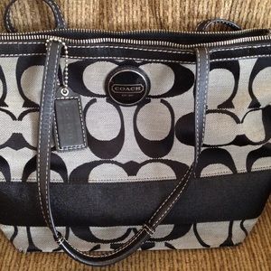 Coach Black and Gray Handbag