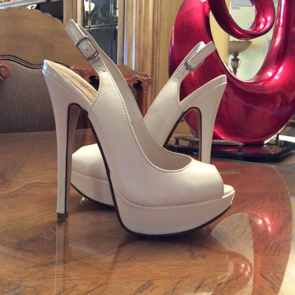 White high heels