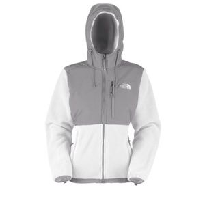 Like new white north face with hood