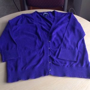 Purple cardigan