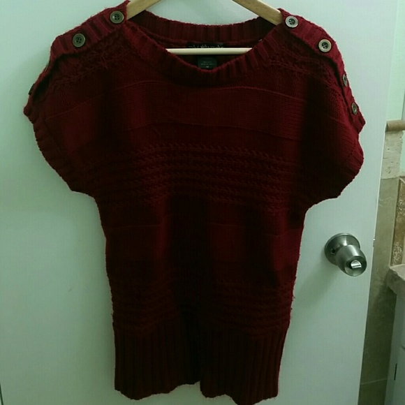 Red sleeveless sweater