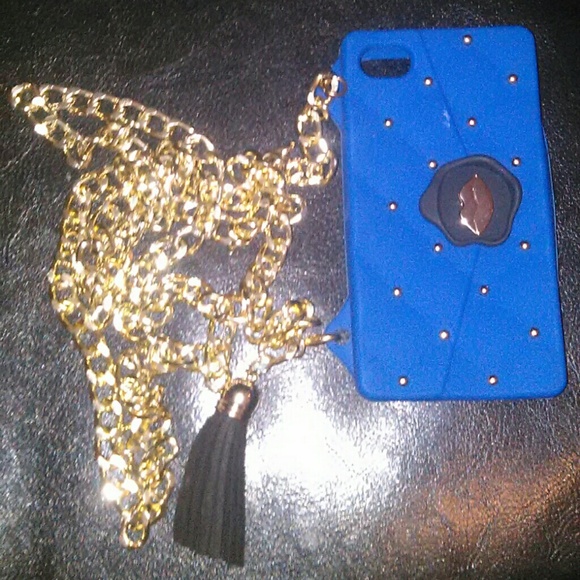 Blue stud iphone case
