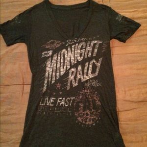 Sinful midnight rally shirt S good cond