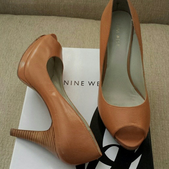Tan brown nine west pumps