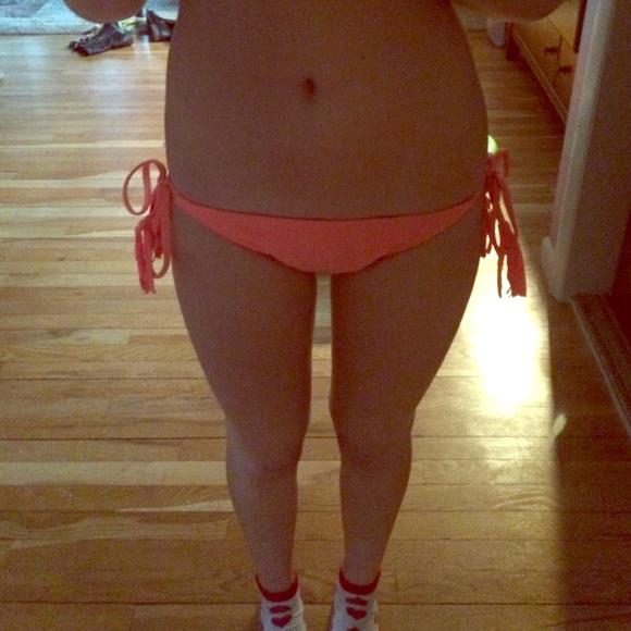 vibrant orange bikini bottoms