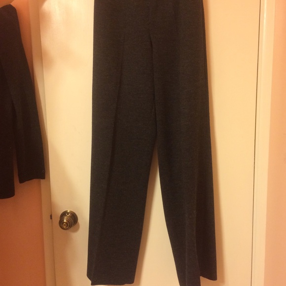 Dark grey knit wide leg pants