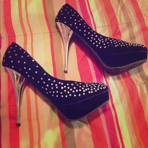 Size 11 Rhinestone heels ....
