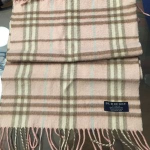 Authentic Burberry cashmere pink scarf