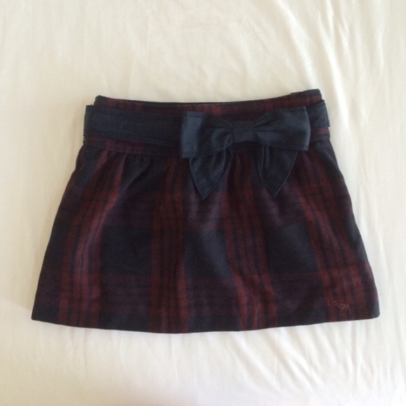 A&F plaid skirt w/ bow belt