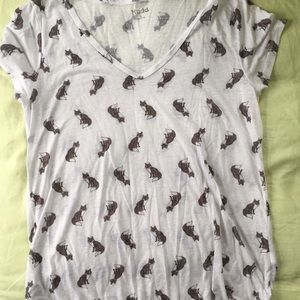 US Size L Mudd Fox Print T-Shirt