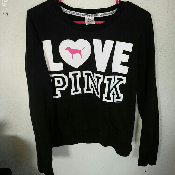 Pink Victoria's Secret crew neck hoodie
