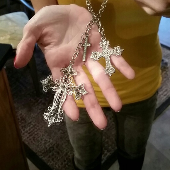 NWOT yellow racer back tank & cross necklace! - Picture 4 of 4