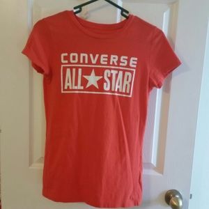 Orange converse all star shirt