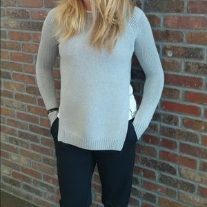 Lululemon heather gray wool merino sweater