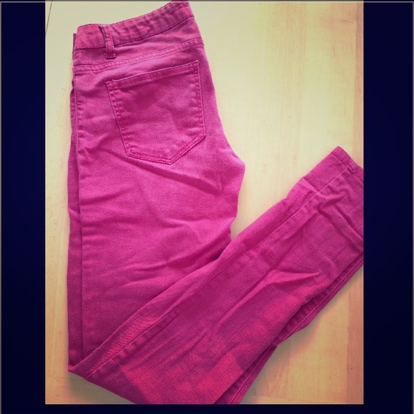 F21 red skinny Jeans