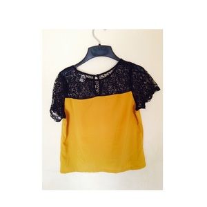 SOLD :  Yellow Lace Top ❤️