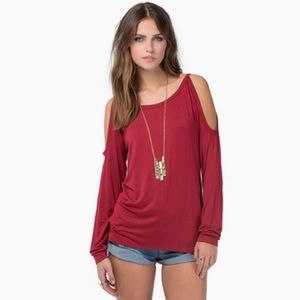 Cassidy Cold Shoulder top by Tobi