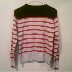 F21 Red and White Striped sweather