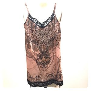 SOLD! Black Nude Lace Sleeveless Blouse Top
