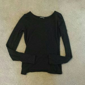 Soft comfy black long sleeve top