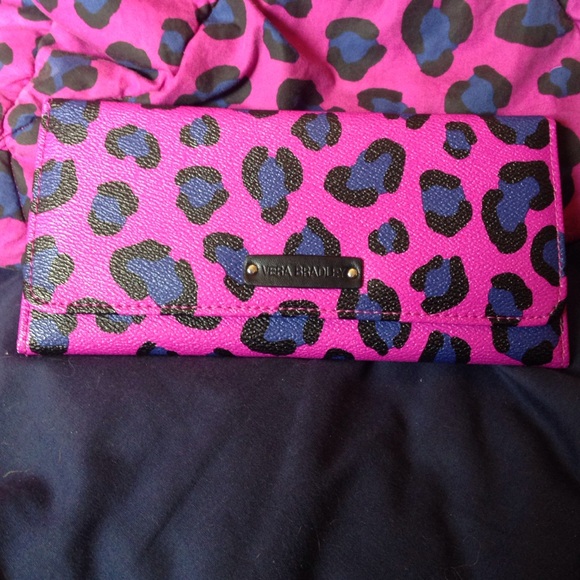 Vera Bradley Trifold Wallet Leopard Spots