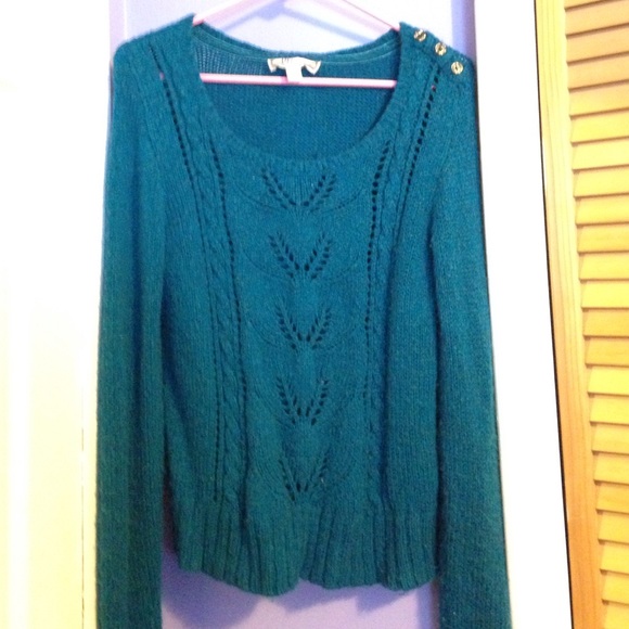 Decree XL teal sweater - Picture 1 of 3