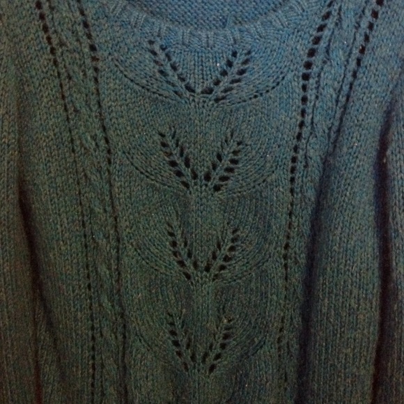 Decree XL teal sweater - Picture 2 of 3