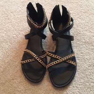 Gold Chain Strappy Sandals