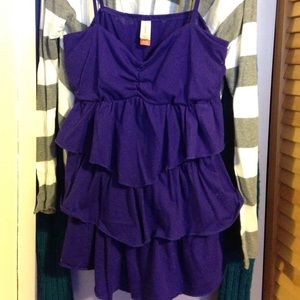 Purple ruffle tank top