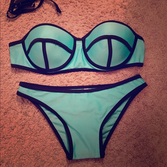 Turquoise Triangl Style Bikini