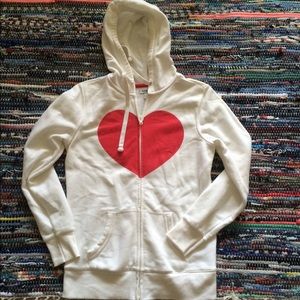 Heart hoodie size medium old navy