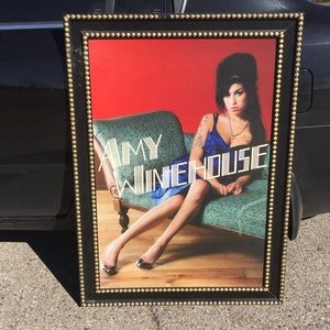 40X32 Amy Winehouse portrait in frame