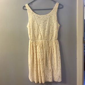 cream lace dress
