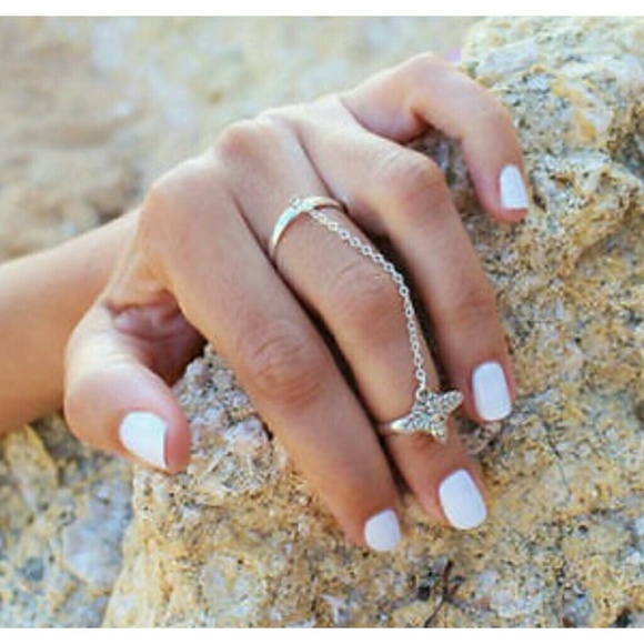BOHO GYPSY BEE SILVER MIDI KNUCKLE RING