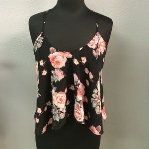 Floral X Back Tank