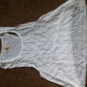 Hollister white tank top