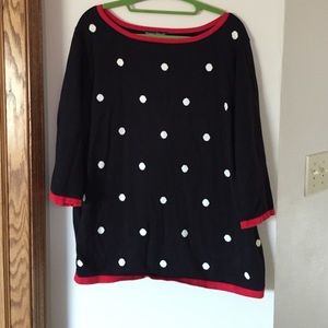 Polka dot sweater