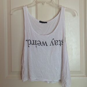 stay weird tank top!!(reserved)