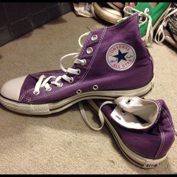 purple Hi-Top Converse
