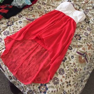 CORAL DRESS USED ONCE SIZE 5