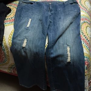 Distressed jeans