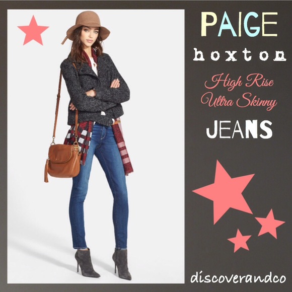 Paige Hoxton Ultra Skinny High Rise Jeans, 25