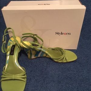 Ladies Green Multi color sandal by Style & Company