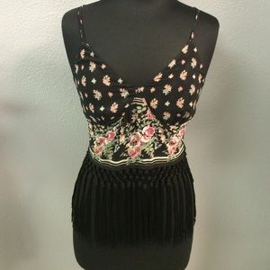 Floral & Fringe Tank