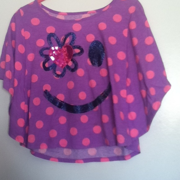 Pink and purple long crop top