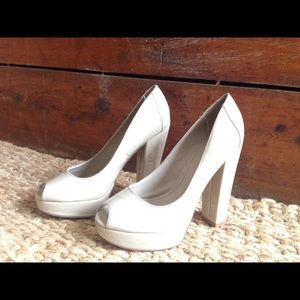 Nude ALDO Peep Toe Heels