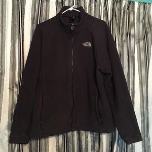 North face zip up black fleece plain