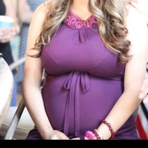 Motherhood Maternity Plum Maxi Dress