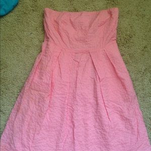 Pink J. Crew Strapless Dress Size 8