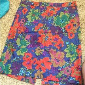 J. Crew Floral Pencil Skirt Size 12